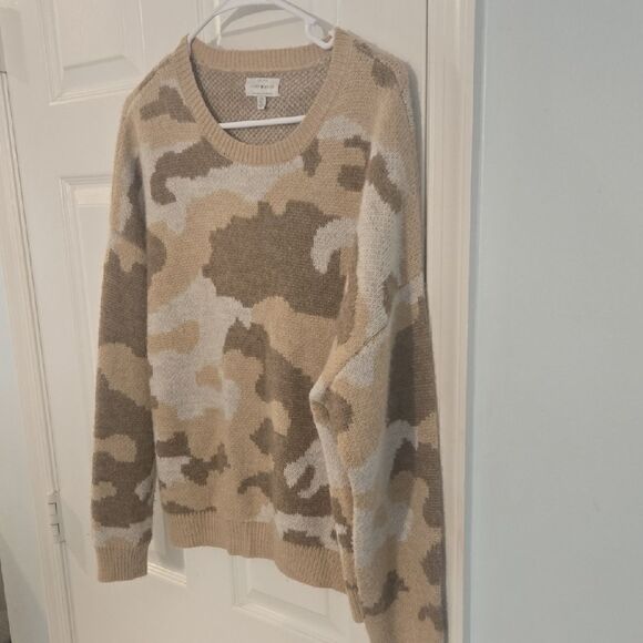 Lucky Brand Tan and Brown Crew Neck Sweater - Picture 3 of 4